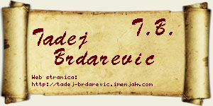 Tadej Brdarević vizit kartica